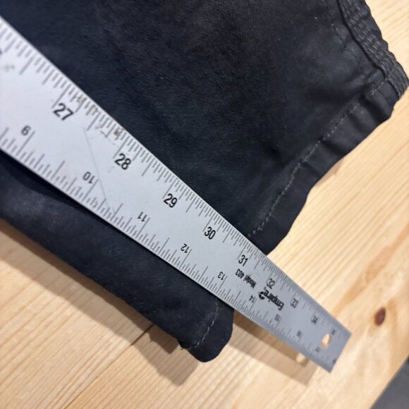 Reax Motorcycle Pants Mens 34x32 Black Waxed Denim Feel Padded Knees Biker - Picture 9 of 14